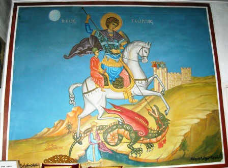 Slaying the Dragon paint in St. George Church