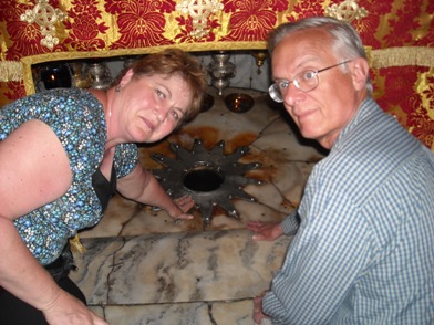 Jesus' birthplace in Church of the Nativity