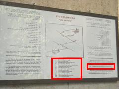 Jerusalem: 14 stations of cross from sign