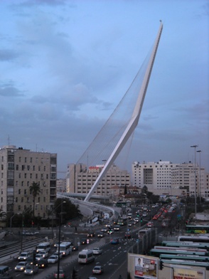 Light rail bridge in Jerusalem