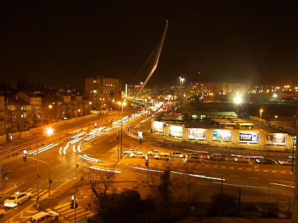 Light rail night in Jerusalem