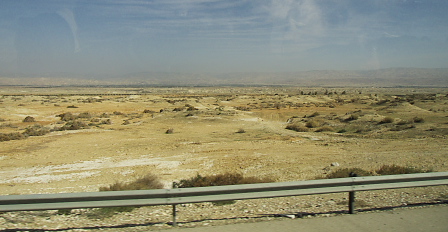 Israel: Desert land near the Jordan river