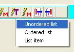 List menu